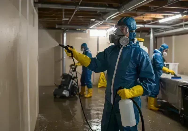 Basement Sanitization and Antimicrobial Treatment process in Portage Park, IL