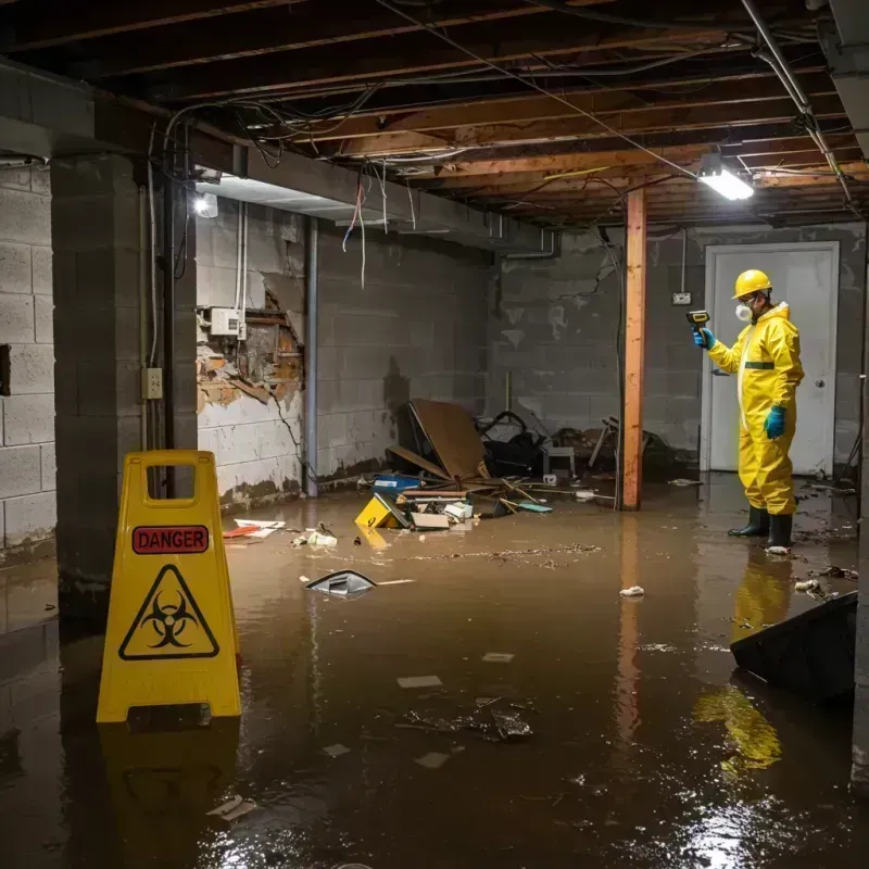 Flooded Basement Electrical Hazard in Portage Park, IL Property